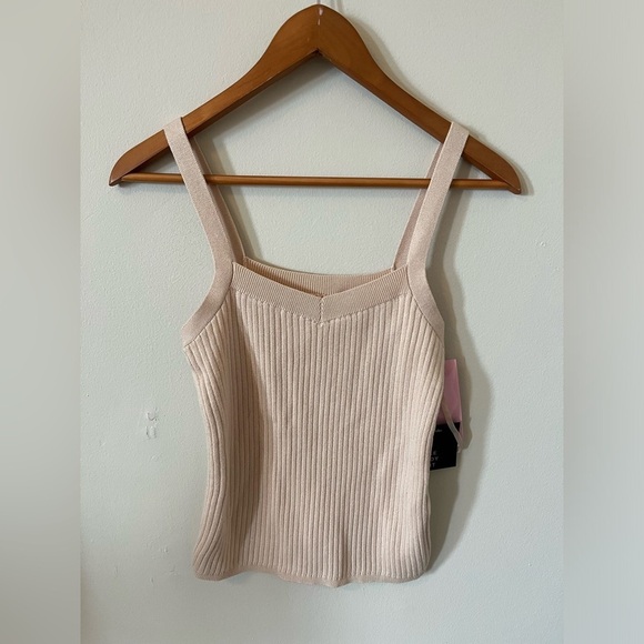 Avec Les Filles Tops - Avec Les Filles Ribbed sweater tank medium